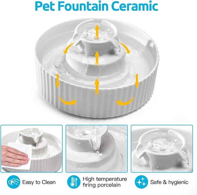 Fuente De Agua Loto en Cerámica
