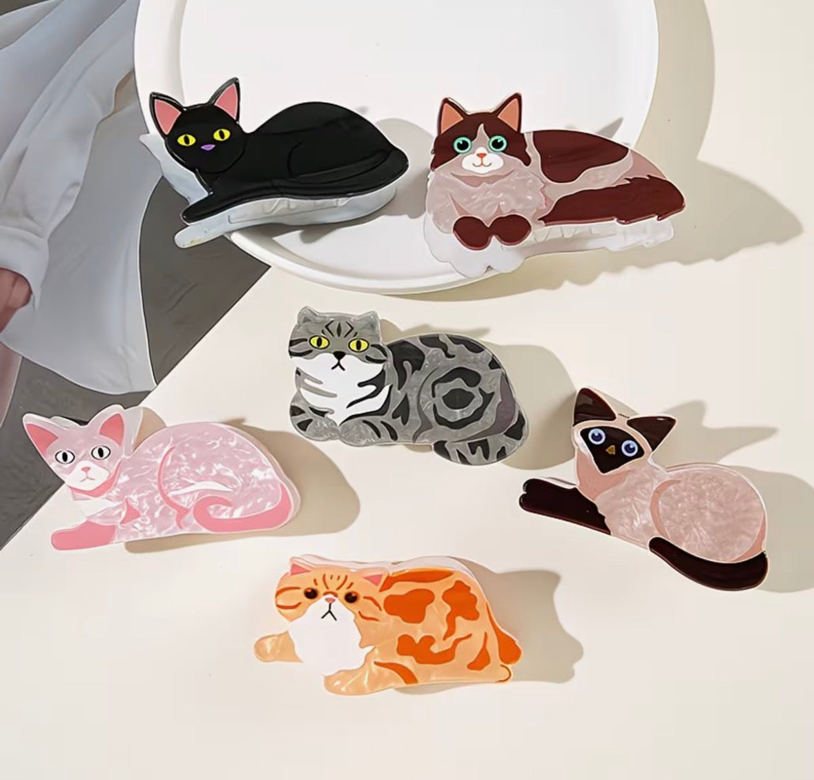 Pinza para el Cabello - Gato Naranjoso