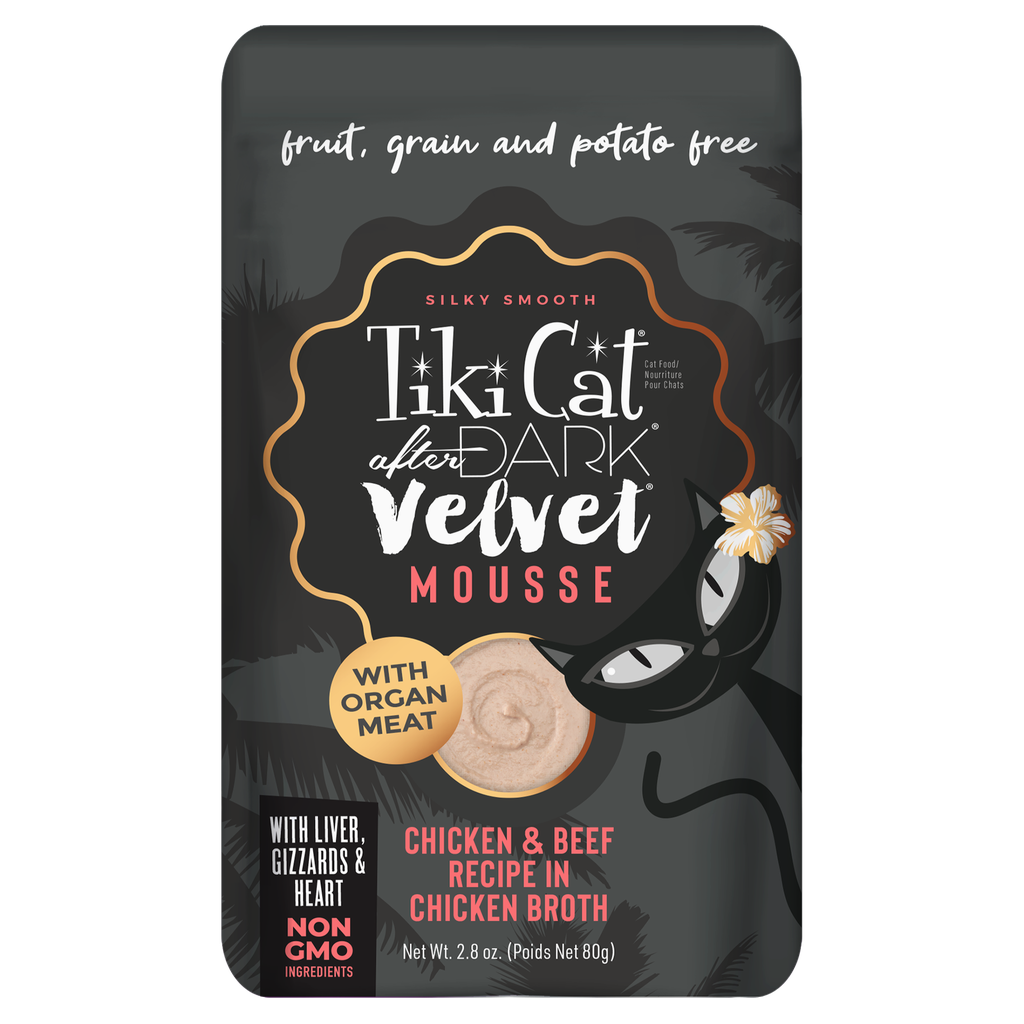 Pouch Mousse Tiki Cat - Pollo y Carne