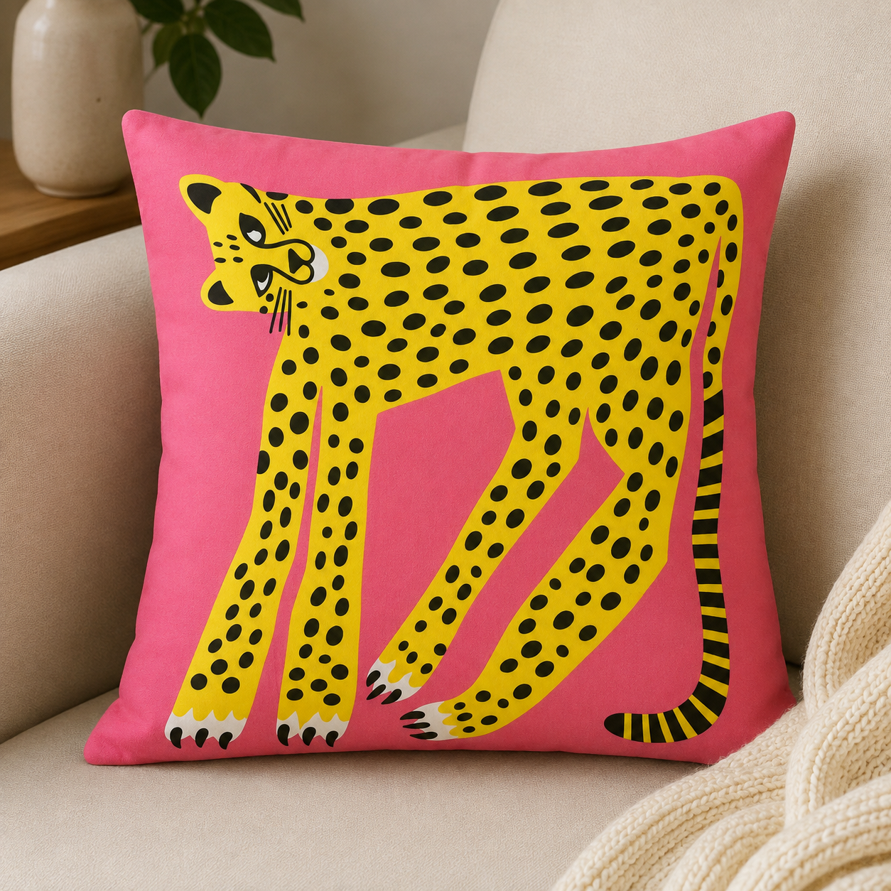Funda para Cojín - Leopardo