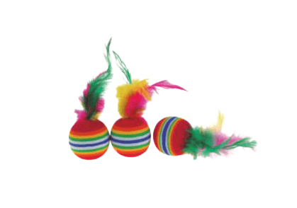 Set x3 Pelotas con Plumas