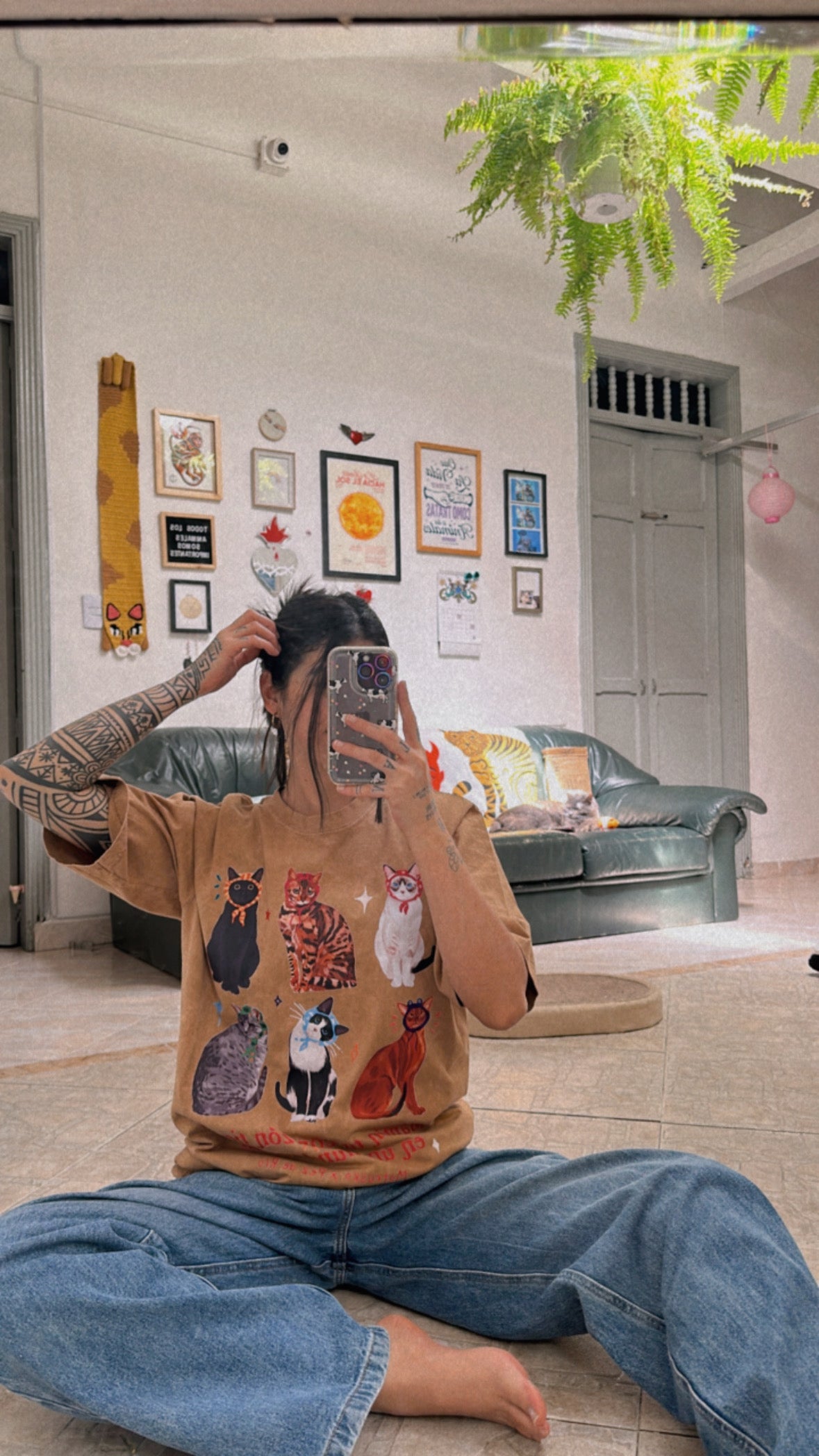 Camiseta Oversize Corazón Tierno