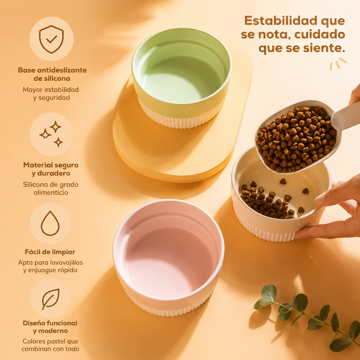 Comedero Grip Individual - Cerámica
