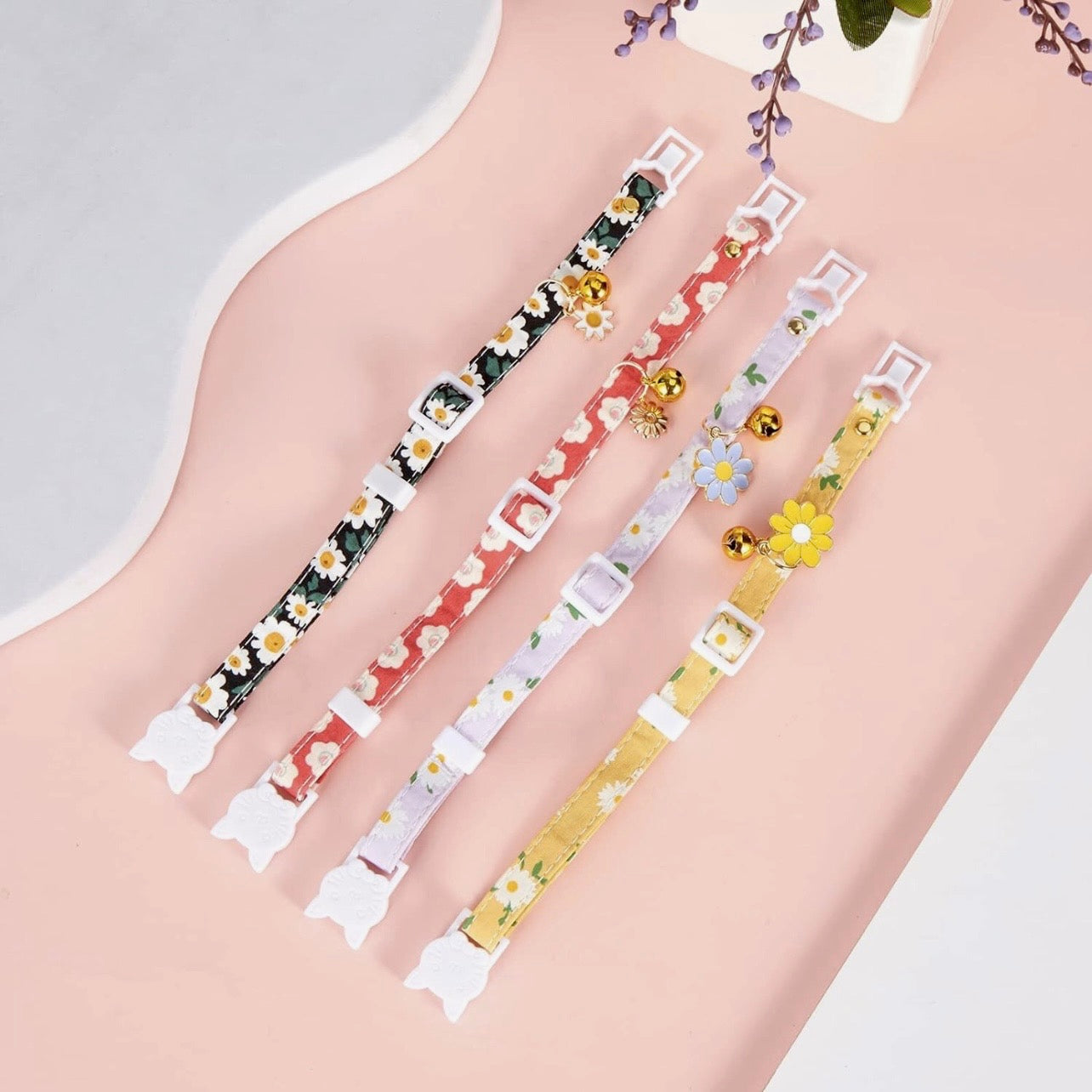 Collar Anti ahogo Graduable de Flores