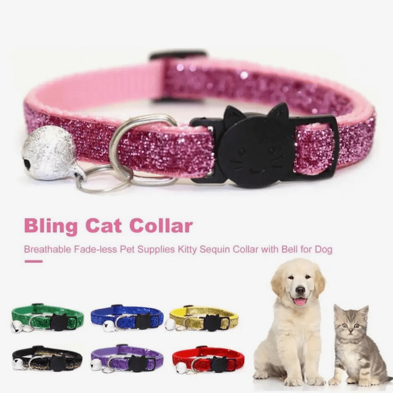 Collar Antiahogo Para Gato Brillante