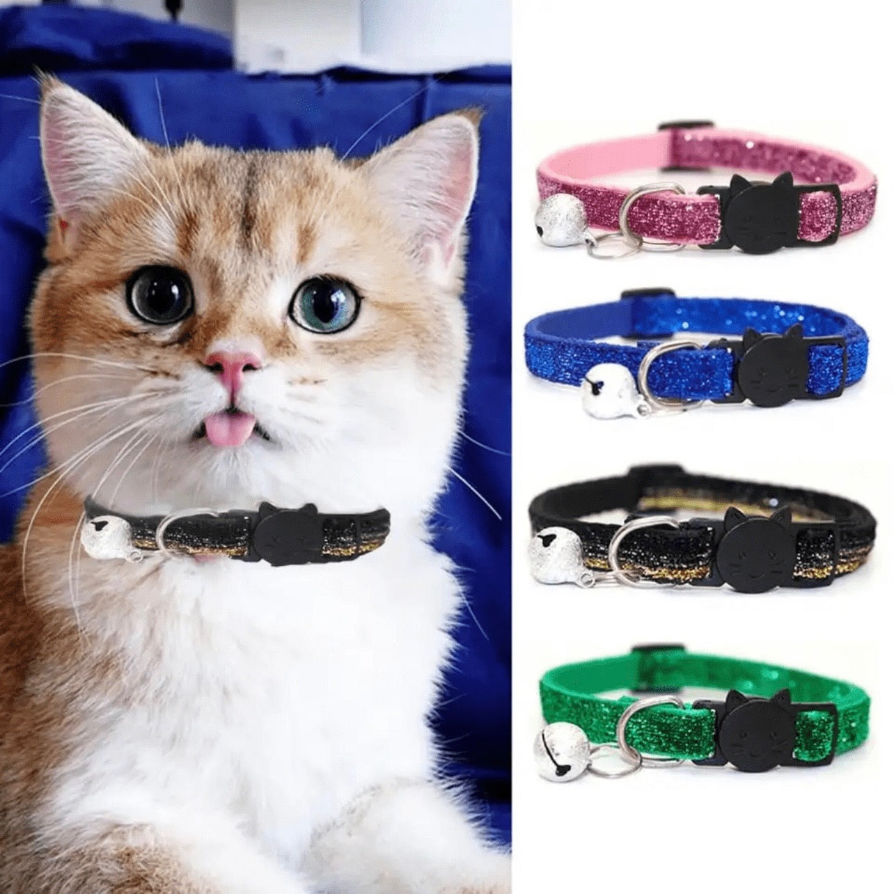 Collar Antiahogo Para Gato Brillante