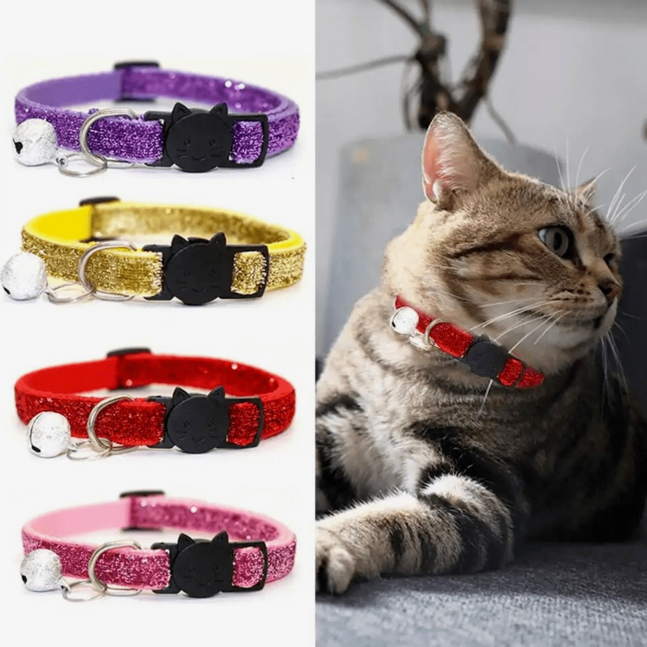 Collar Antiahogo Para Gato Brillante