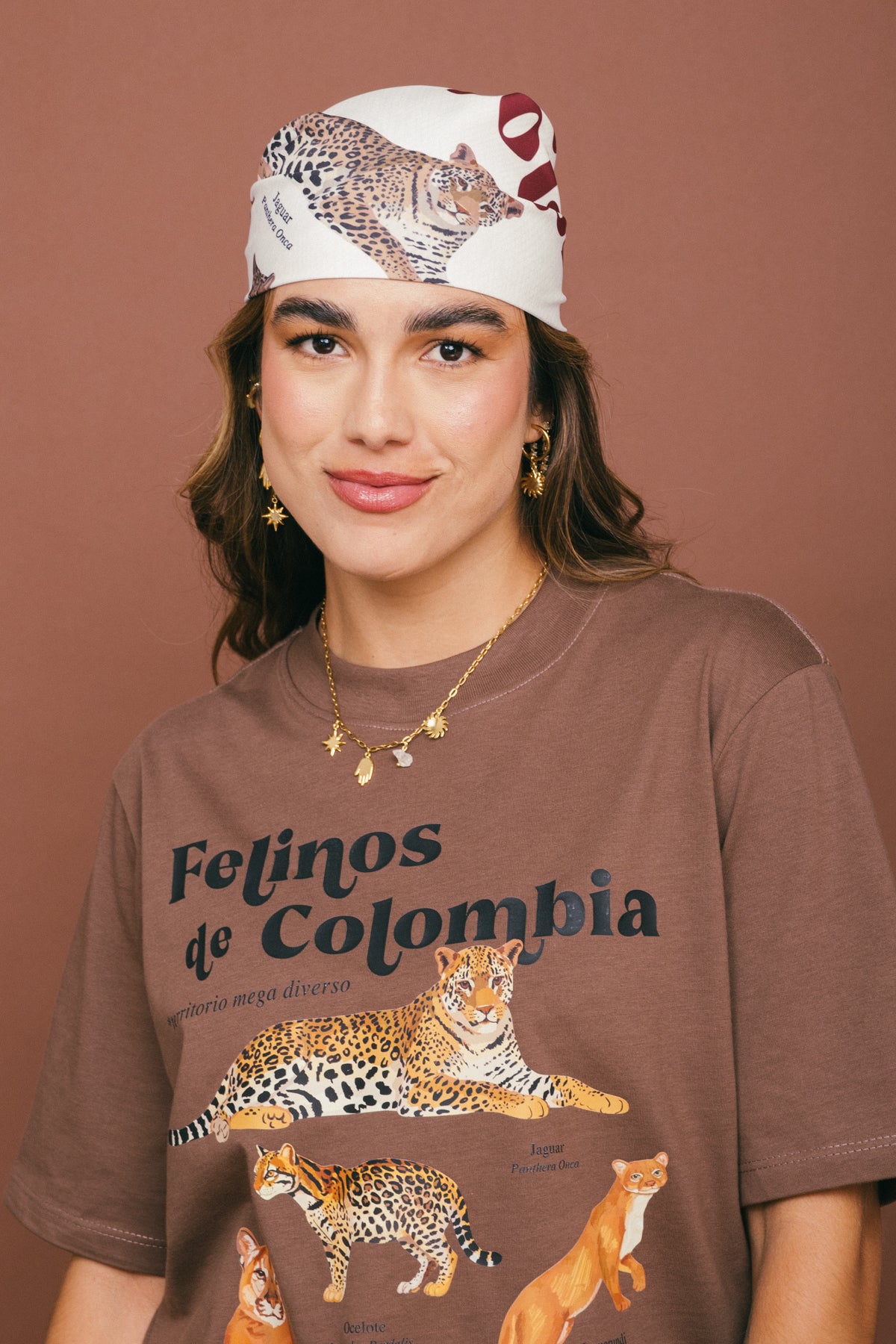 Pañoleta Felinos de Colombia Marfil