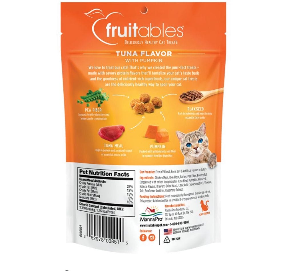 Galletas Para Gato Fruitables - Atún y Calabaza 70GR