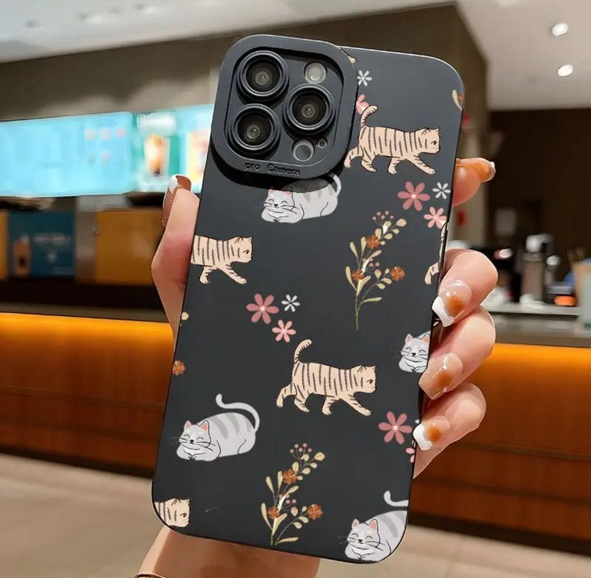 Estuche para Iphone Negro - Cat Lover