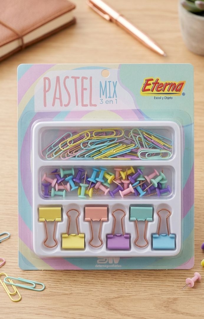 Set de Escritorio Pastel Mix 3 en 1