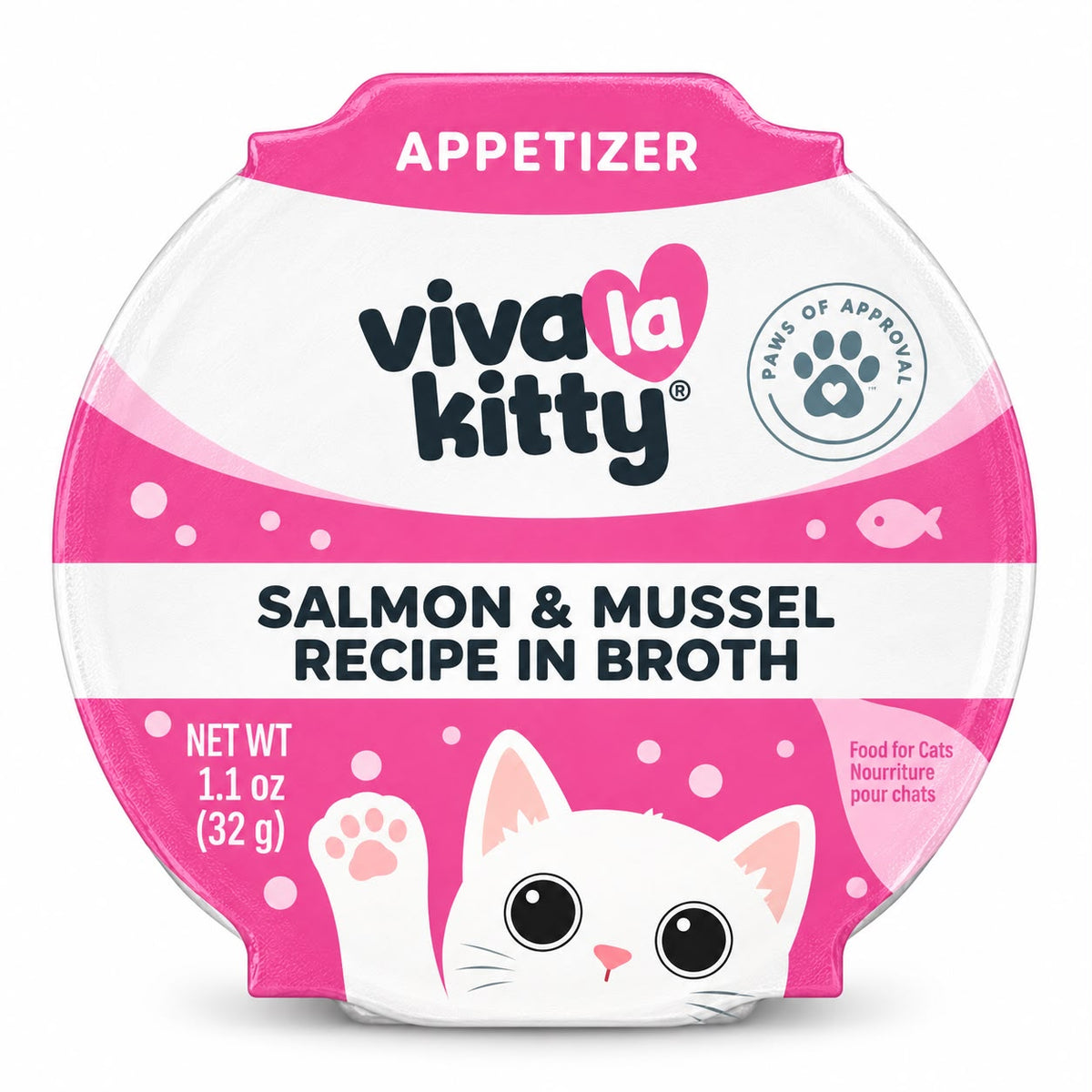 Viva La Kitty Appetizer – Salmón & Mejillón en Caldo