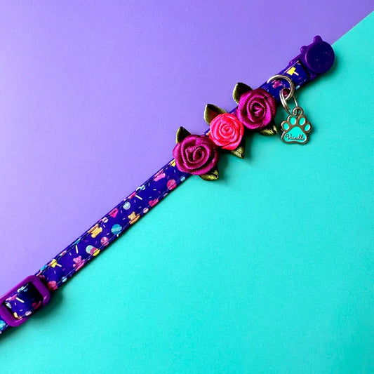 Collar Para Gatos Con Rosas Candy