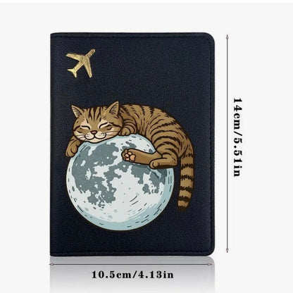Portapasaporte de Gatito - Negro