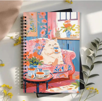 Cuaderno Rayado Gato Sofá