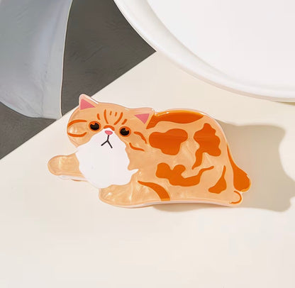 Pinza para el Cabello - Gato Naranjoso