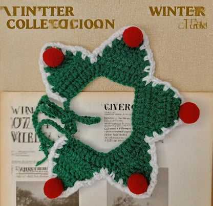 Collar Navideño  Tejido - Verde