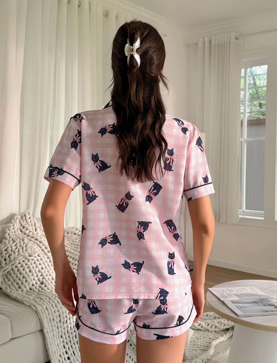 Pijama de Gatos Rosada