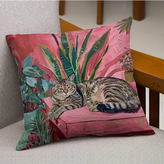 Funda para Cojín- Gatito Tabby