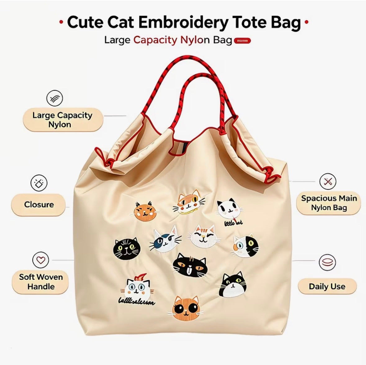 Bolso para Cat Lover - Beige