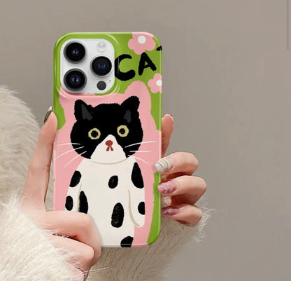 Funda para Iphone - Gatito Verde