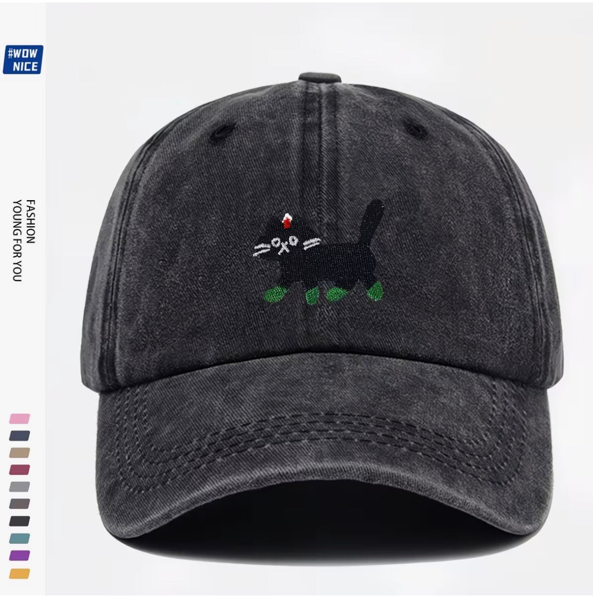 Gorra Ajustable Bordado Gatito