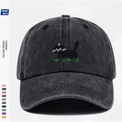 Gorra Ajustable Bordado Gatito