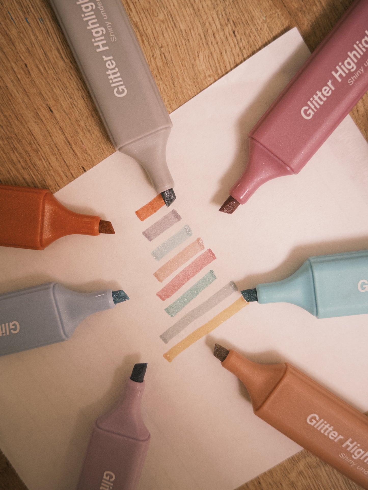 Resaltadores con Glitter