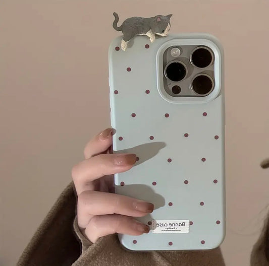 Funda para Iphone - Gatito Azul Cielo