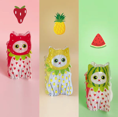 Pinza para el cabello Gatito Cereza