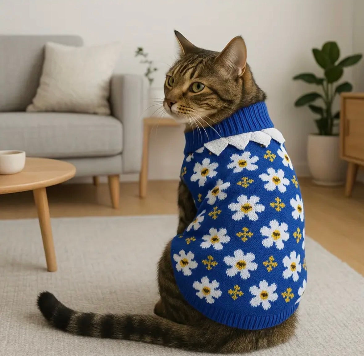 Suéter para Gato - Flores