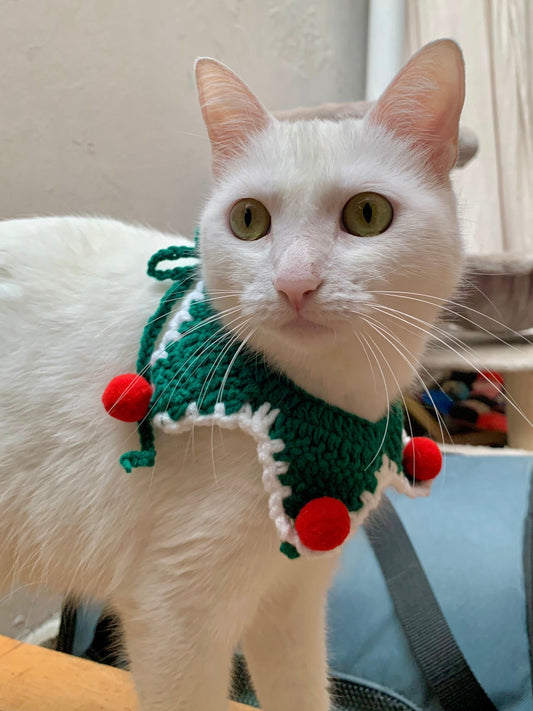 Collar Navideño  Tejido - Verde