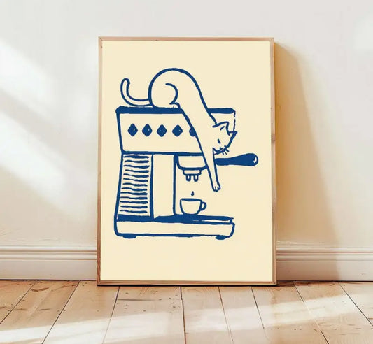 Poster sin Marco - Gatos & Cafe