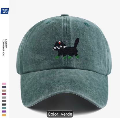 Gorra Ajustable Bordado Gatito