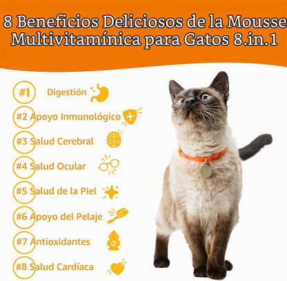 Zesty Paws Mousse Multivitamínico 8 en 1 para Gatos – Sabor Pollo