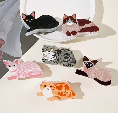 Pinza para el Cabello - Gato Naranjoso