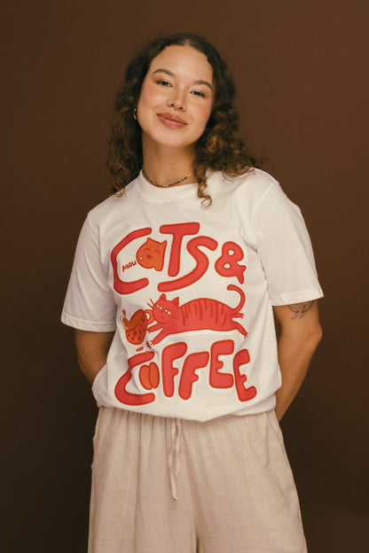 Camiseta Cats and Coffee