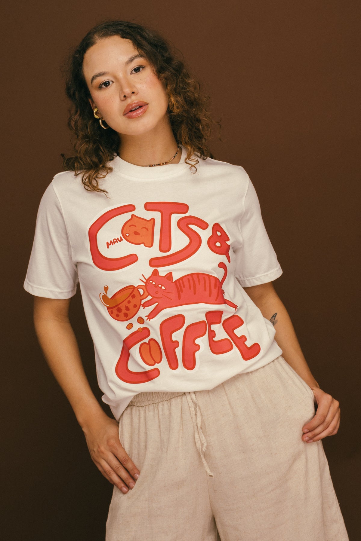 Camiseta Cats and Coffee
