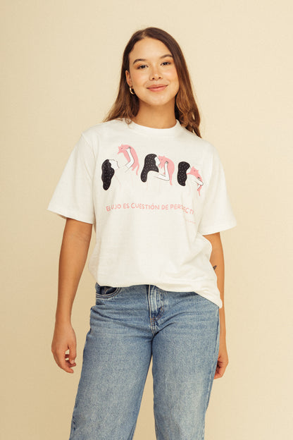 Camiseta Gatito Lujo Marfil