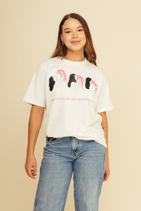 Camiseta Gatito Lujo Marfil