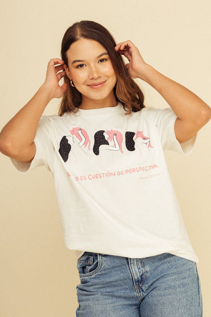 Camiseta Gatito Lujo Marfil