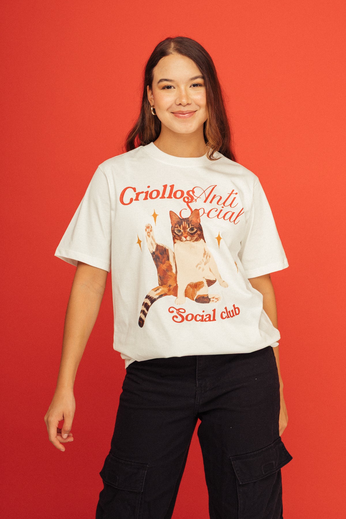 Camiseta Gatita Pata Marfil