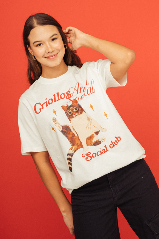 Camiseta Gatita Pata Marfil