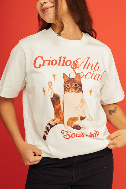 Camiseta Gatita Pata Marfil
