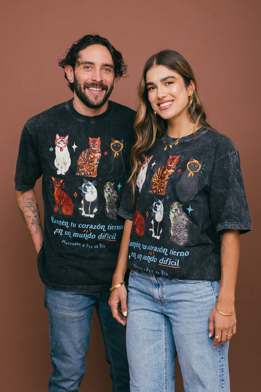 Camiseta Oversize Corazón Tierno