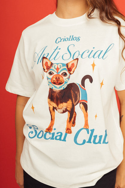 Camiseta Perrito Luchador Marfil