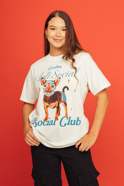 Camiseta Perrito Luchador Marfil