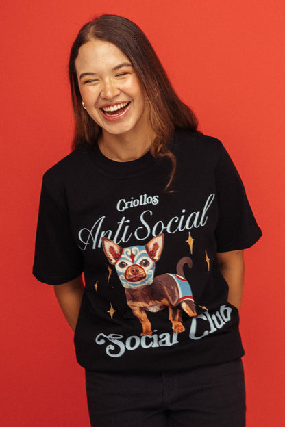 Camiseta Perrito Luchador	Negro