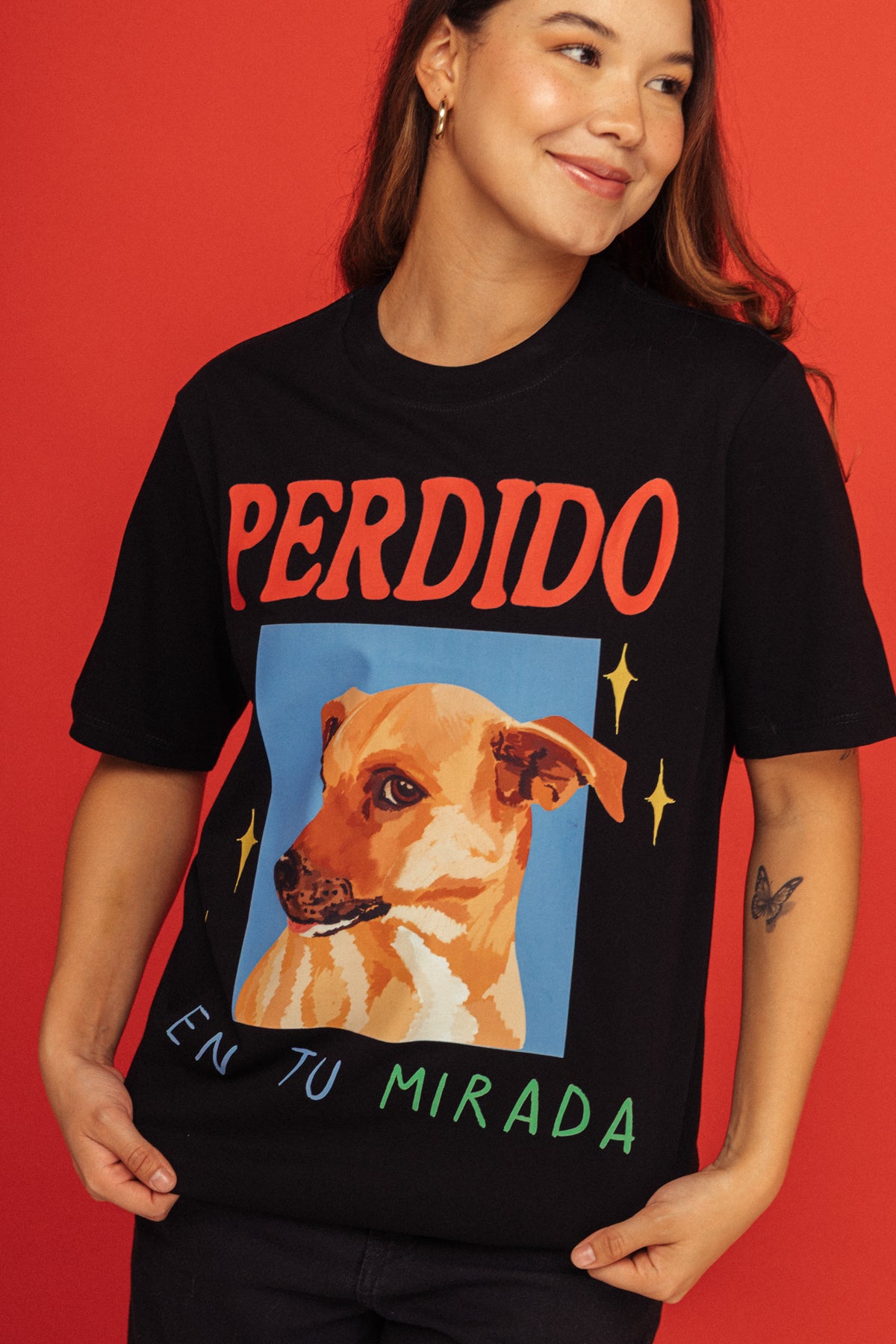 Camiseta Perrito Perdido Negro