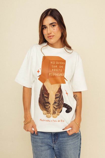 Camiseta Unisex Gatita Adulta